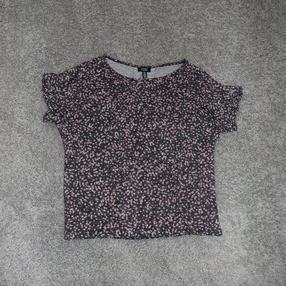 Jones New York Signature Blouse with Stripes &‎ Dots Size Small
